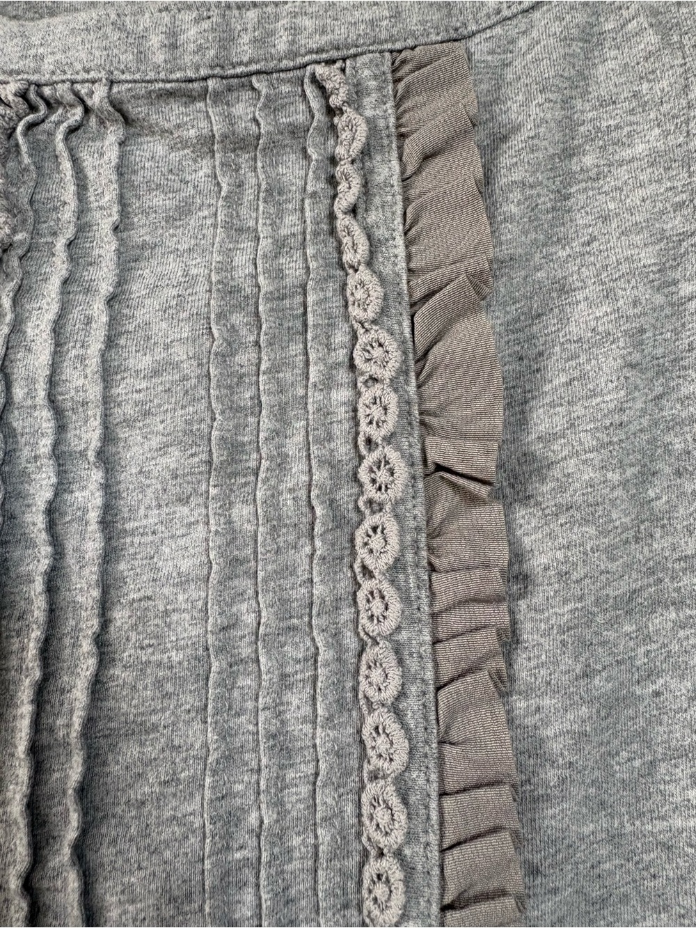 Gap Girls ' Grey Ruffle Front Sleeveless Dress Size 4-5 - Picture 3 of 6